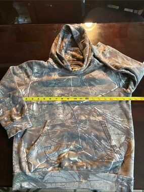 Kids Camouflage Hoodie Sweatshirt - Gray/Green